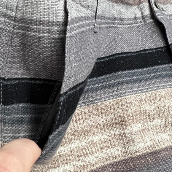 Old‎ Navy Striped Basketweave Mini Skirt Gray Beige Black Multicolor Women's  6 - Picture 7 of 12